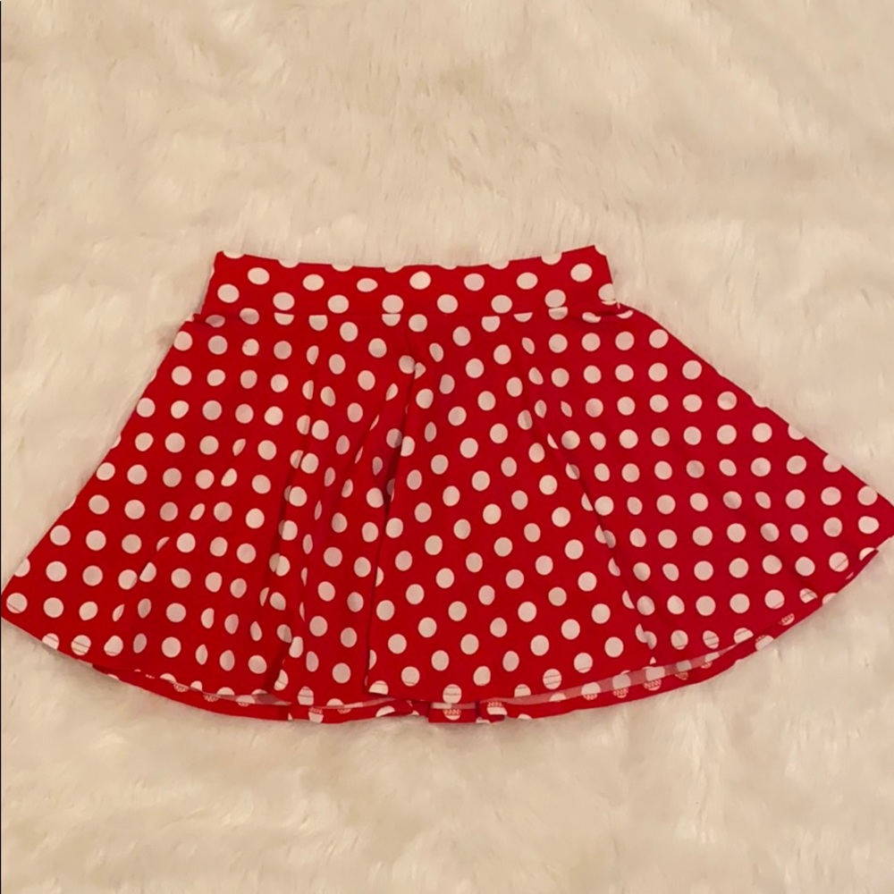 Red & White Polka Dot Skater Skirt